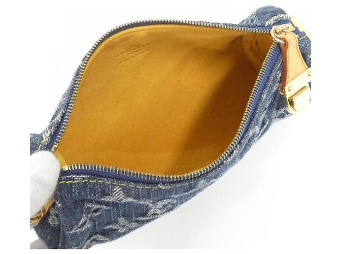 Pochette Speedy GM in Denim Monogram Louis Vuitton Blu - vista 5