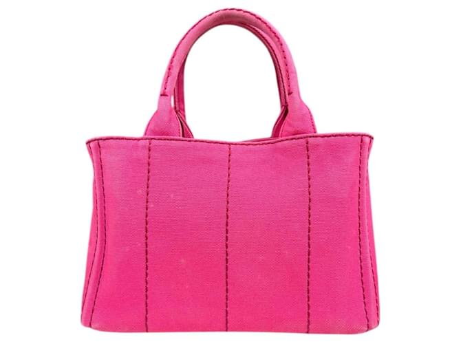 Borsa Prada Canapa Tote SS Rosa - vista 3