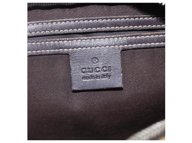 Gucci Front Zip Messenger GG Coated Canvas Medium Brown - view 6