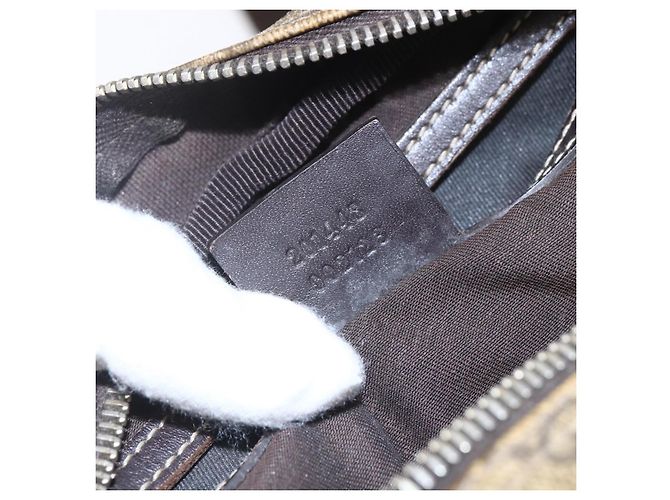 Gucci Front Zip Messenger GG Coated Canvas Medium Brown - view 7