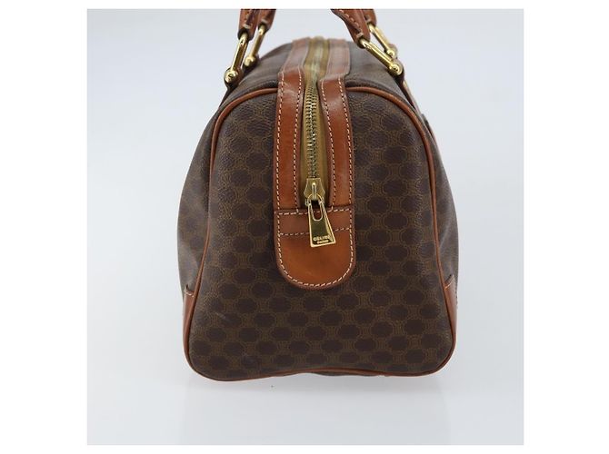 Céline Borsa Boston Macadam Vintage Celine in tela Marrone - vista 3