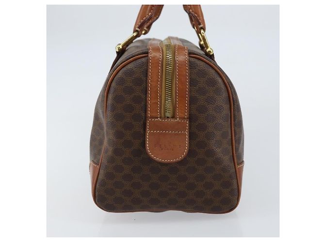 Céline Borsa Boston Macadam Vintage Celine in tela Marrone - vista 4