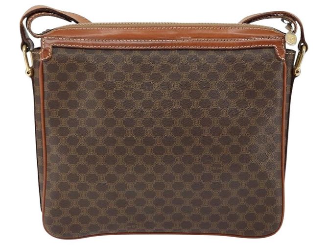Céline Borsa a Spalla Celine Macadam in Pelle PVC Marrone - vista 2