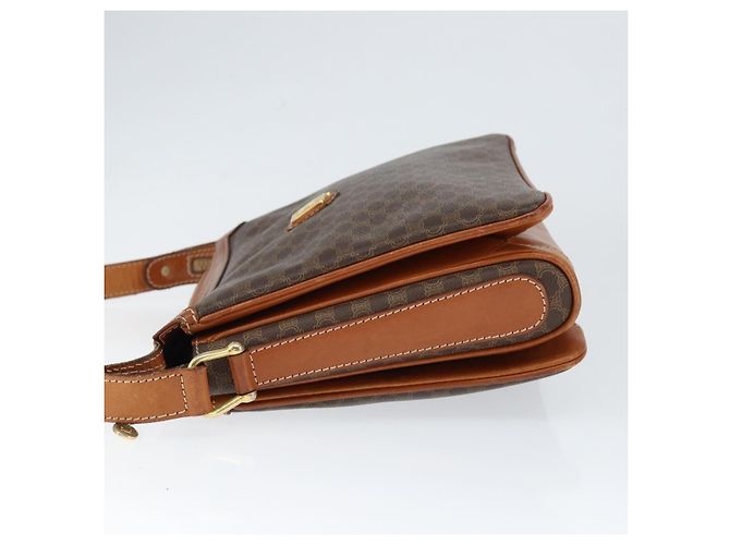 Céline Borsa a Spalla Celine Macadam in Pelle PVC Marrone - vista 4