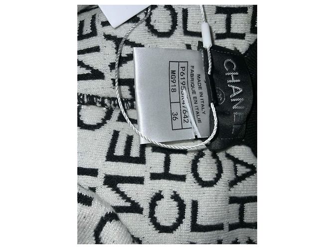 Cambon Chanel JACQUARD-LOGO-OVERALL Schwarz Weiß - Ansicht 20