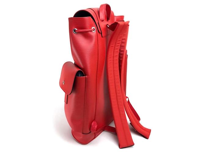 Zaino Christopher PM Epi Louis Vuitton x Supreme Rosso - vista 4