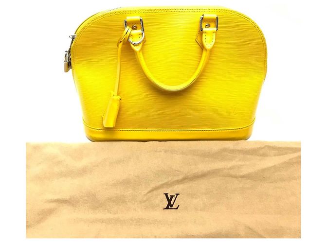 Louis Vuitton Epi Alma PM Tote Bag in Zitronengelb Golden - Ansicht 10