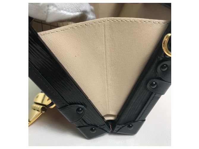 Borsa a Spalla Petite Malle Epi Louis Vuitton Nero Rosso - vista 11