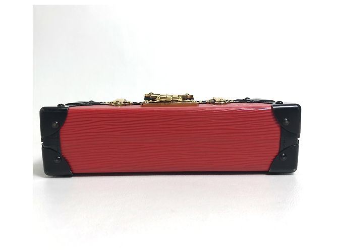 Borsa a Spalla Petite Malle Epi Louis Vuitton Nero Rosso - vista 3