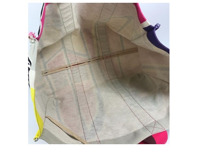 Hermès Mehrfarbige Baumwoll-Tote-Tasche Mehrfarben - Ansicht 10