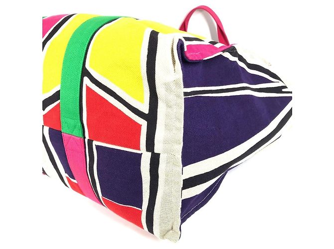 Hermès Mehrfarbige Baumwoll-Tote-Tasche Mehrfarben - Ansicht 6