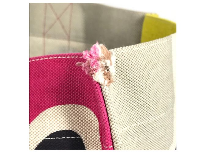 Hermès Mehrfarbige Baumwoll-Tote-Tasche Mehrfarben - Ansicht 9