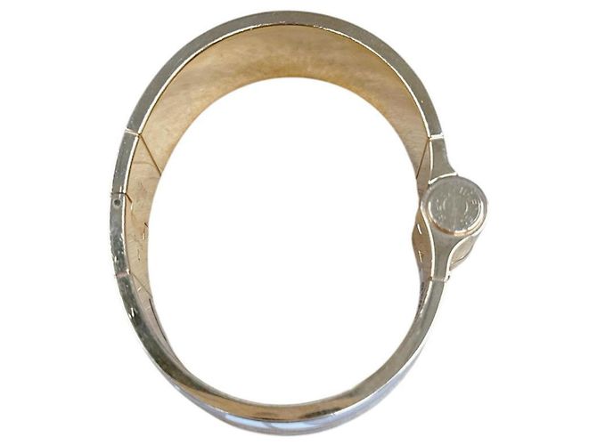 Pulsera Bangle Charnière Hermès Blanco Beige Dorado - vista 8