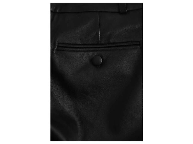 Zadig & Voltaire Pantalones rectos de cuero negro - vista 6
