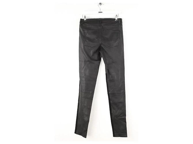 Zadig & Voltaire Schwarze Leder-Slim-Pants - Ansicht 3