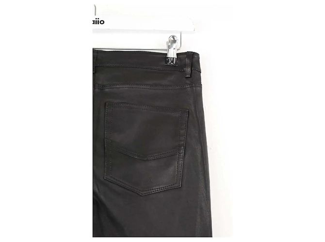 Zadig & Voltaire Schwarze Leder-Slim-Pants - Ansicht 4
