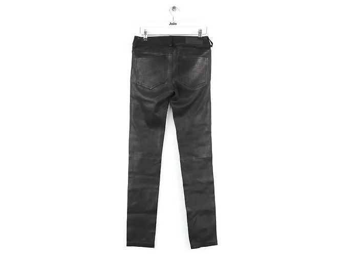 Zadig & Voltaire Schwarze Leder Slim Pants - Ansicht 3