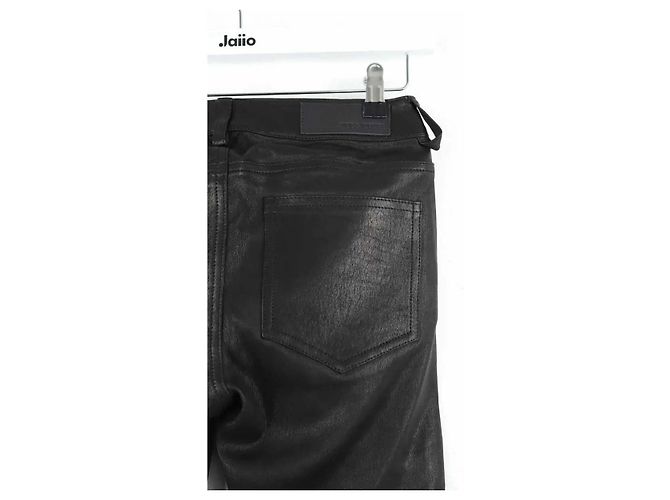 Zadig & Voltaire Schwarze Leder Slim Pants - Ansicht 4