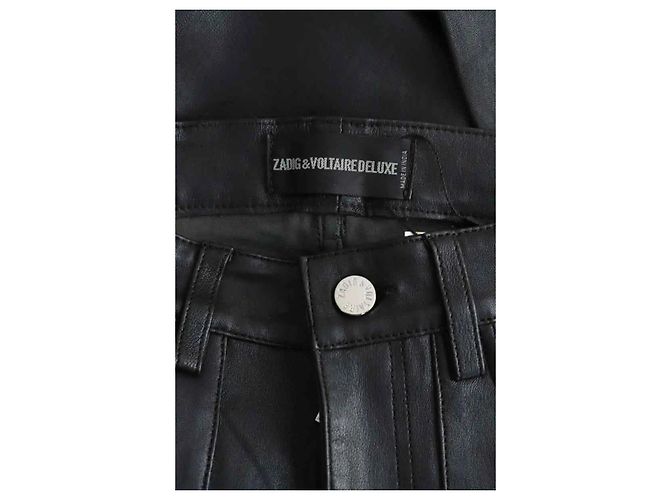 Zadig & Voltaire Pantalones slim Evrell deluxe en cuero negro - vista 5