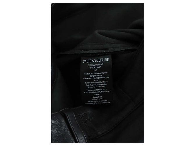 Zadig & Voltaire Pantalones slim Evrell deluxe en cuero negro - vista 6
