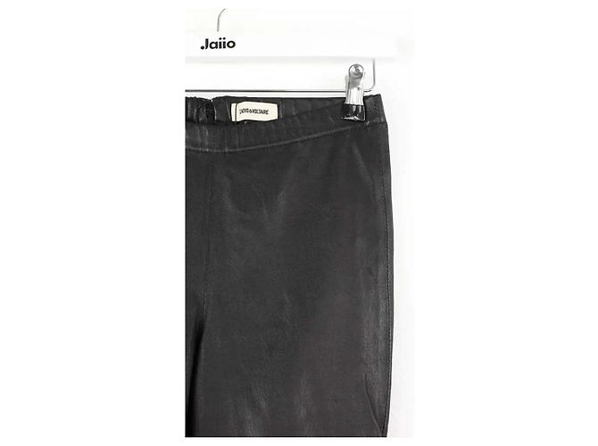 Zadig & Voltaire Leggings de cuero negro - vista 2