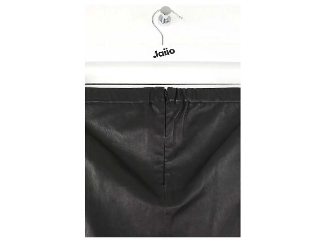 Zadig & Voltaire Leggings de cuero negro - vista 4