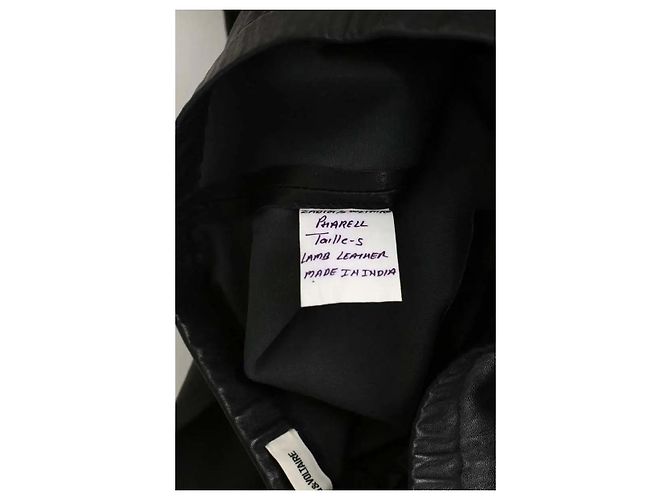 Zadig & Voltaire Leggings de cuero negro - vista 6