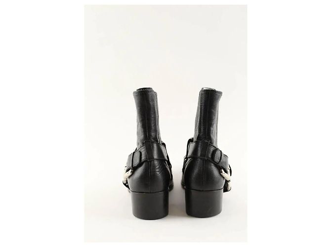 Zadig & Voltaire Schwarze Leder-Bikerstiefel - Ansicht 2