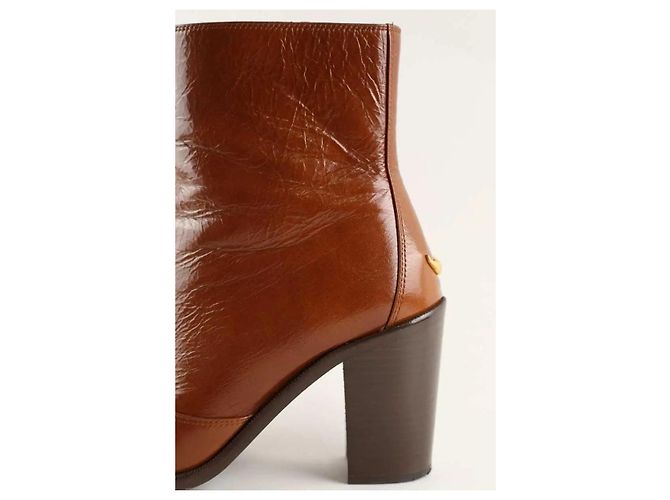 Zadig & Voltaire Botas de cuero charol camel Camello - vista 5