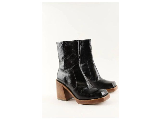 Zadig & Voltaire Schwarze Lacklederstiefel - Ansicht 3