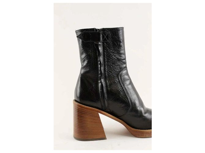 Zadig & Voltaire Schwarze Lacklederstiefel - Ansicht 4