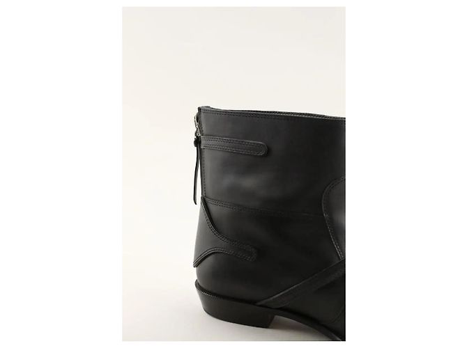 Giuseppe Zanotti Botas de couro pretas com fivelas Preto - vista 4