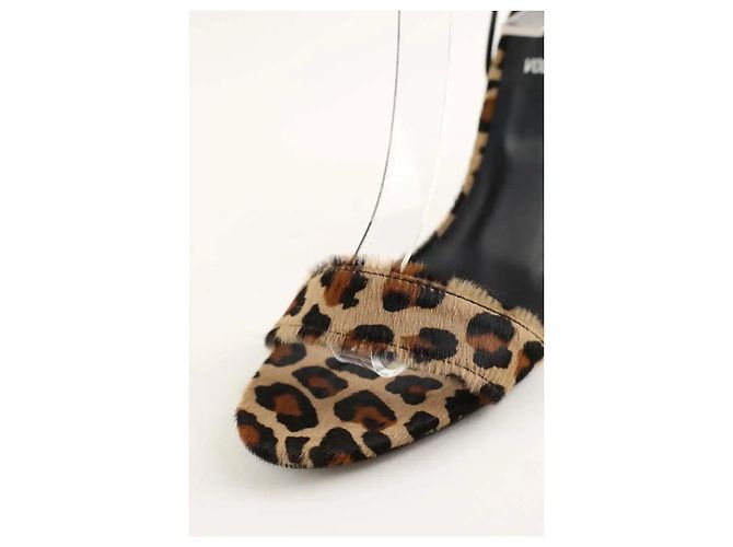 Zadig & Voltaire Sandali in pelle di vitello stile pony marroni Marrone - vista 4
