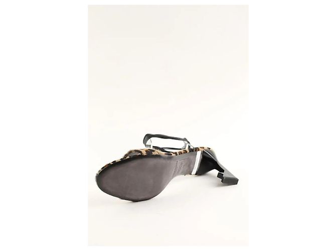 Zadig & Voltaire Sandali in pelle di vitello stile pony marroni Marrone - vista 6