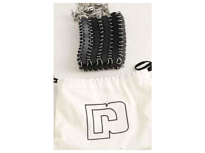 Paco Rabanne Mini Pochette in Pelle Nera Nero - vista 6
