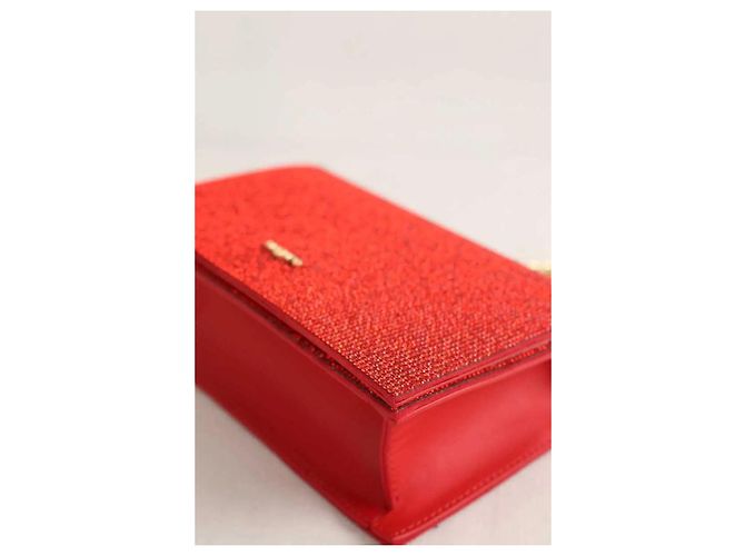 Autre Marque Borsa a tracolla in pelle rossa Rosso - vista 5