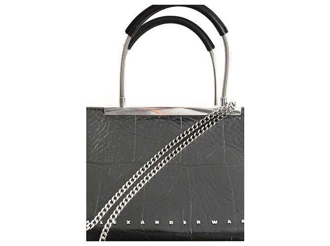 Alexander Wang Borsa in pelle nera Nero - vista 7