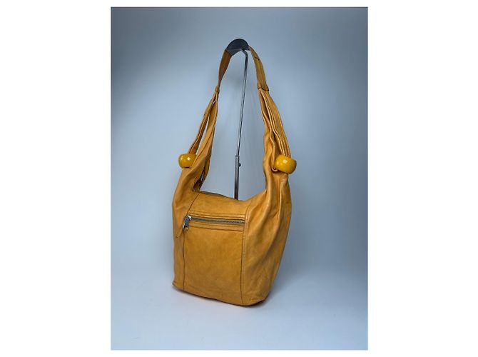Chloé Vintage Chloe Lederhandtasche Gelb - Ansicht 13
