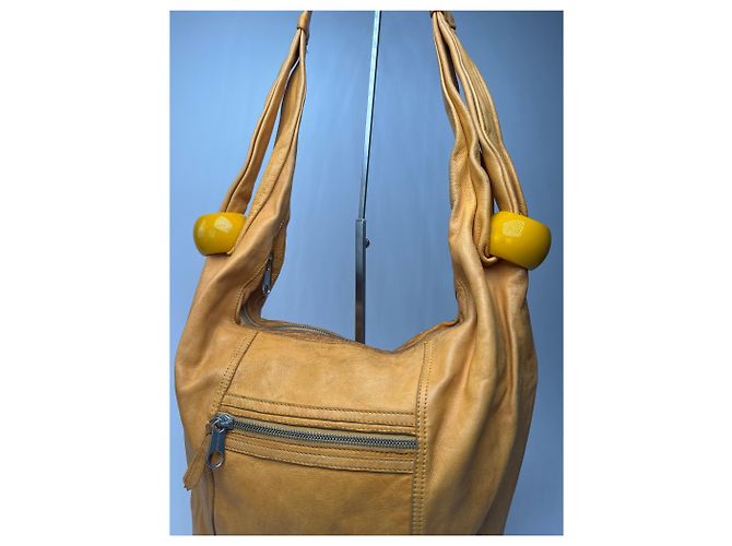 Chloé Vintage Chloe Lederhandtasche Gelb - Ansicht 5