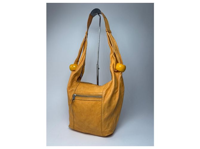 Chloé Vintage Chloe Lederhandtasche Gelb - Ansicht 7