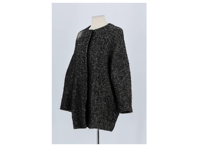Isabel Marant Abrigo de lana negro - vista 4