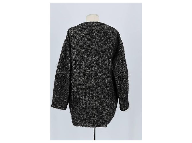 Isabel Marant Abrigo de lana negro - vista 6