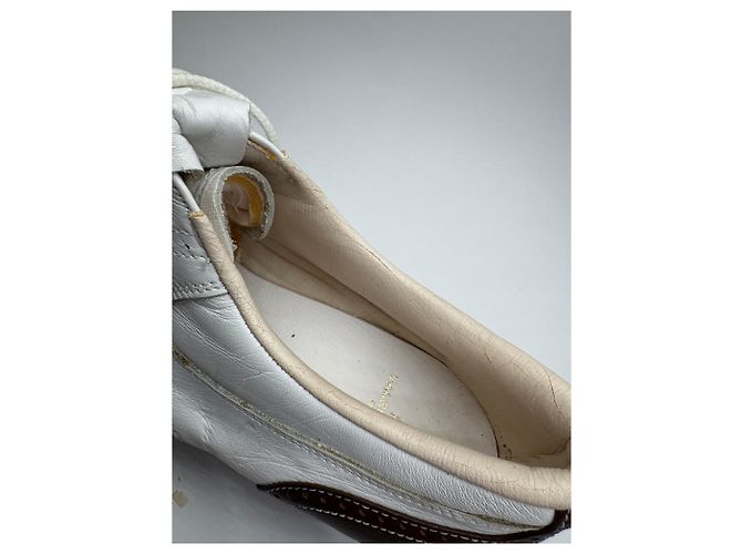 Scarpe da golf in pelle vintage Balenciaga / Budapester nero bianco 24cm - vista 5