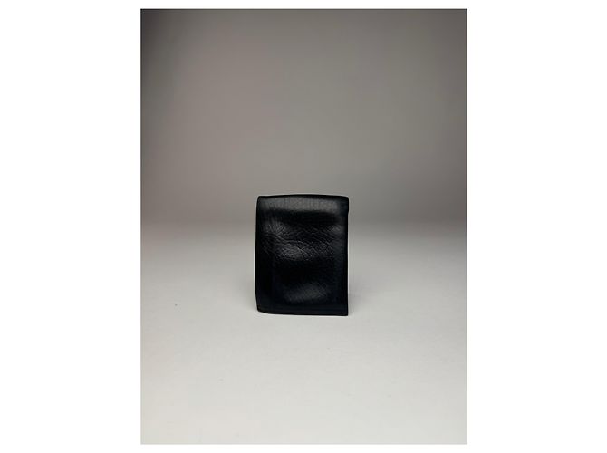 Vintage Givenchy Flapable Leather Logo Wallet Black - view 11