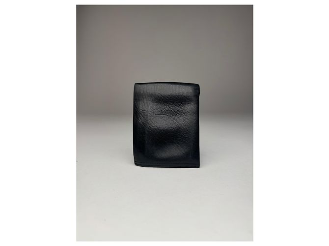 Vintage Givenchy Flapable Leather Logo Wallet Black - view 2