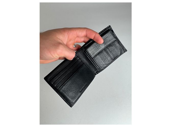 Vintage Givenchy Flapable Leather Logo Wallet Black - view 3