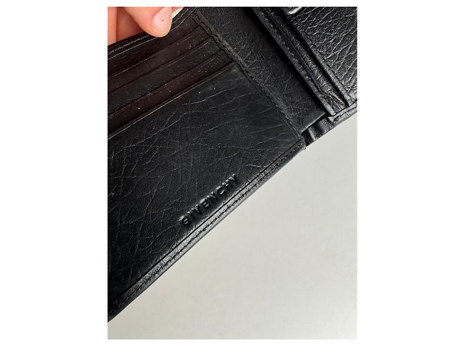 Vintage Givenchy Flapable Leather Logo Wallet Black - view 4