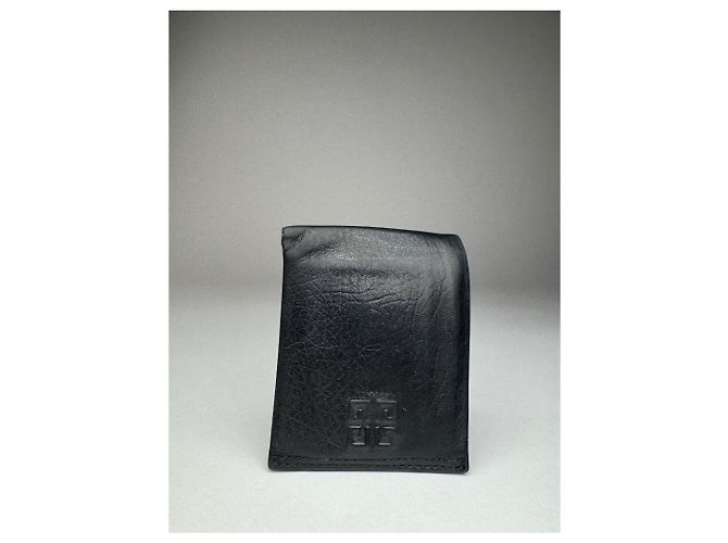 Vintage Givenchy Flapable Leather Logo Wallet Black - view 6