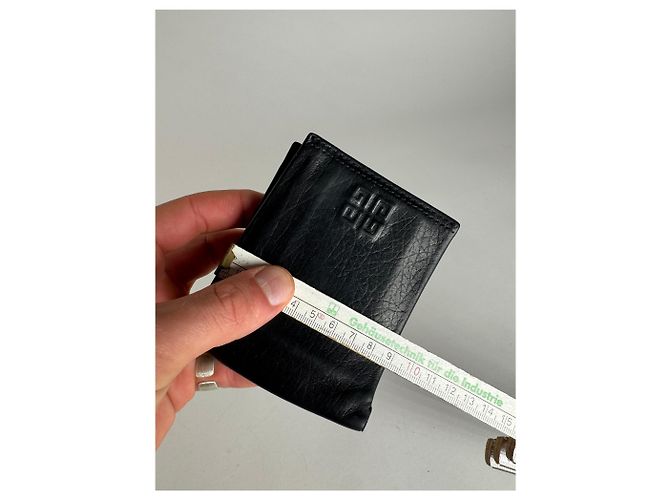 Vintage Givenchy Flapable Leather Logo Wallet Black - view 9