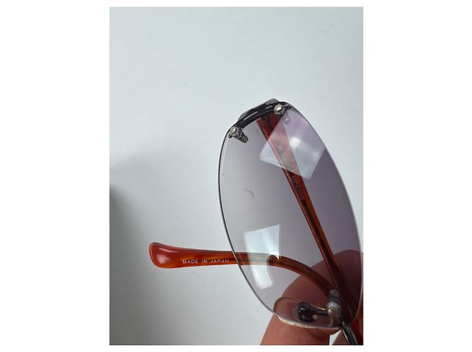 Occhiali da sole vintage Issey Miyake grigio arancione Multicolore - vista 12